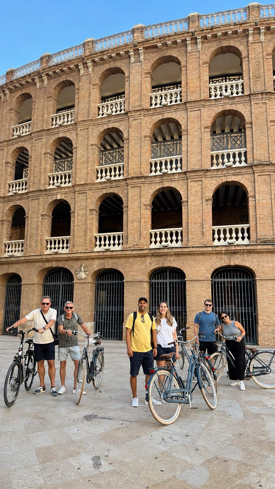 Riders enjoying the shade on the daily tour